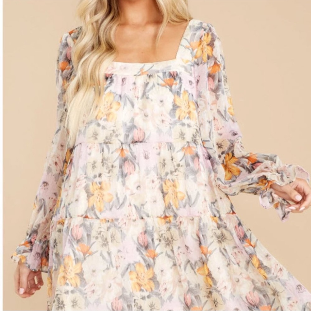 Aakaa Boho Floral Print Women's Mini Dress - Picture 2 of 13